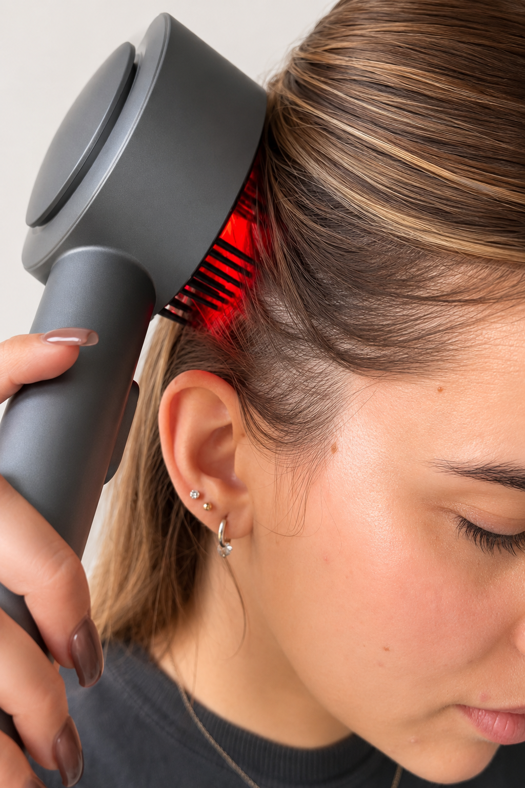 Red Light Scalp Therapy Comb with Built-In Oil Applicator